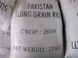 Rice is also shipped with the powdered milk