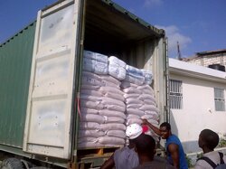Second container with milk and food arrive in Haiti
